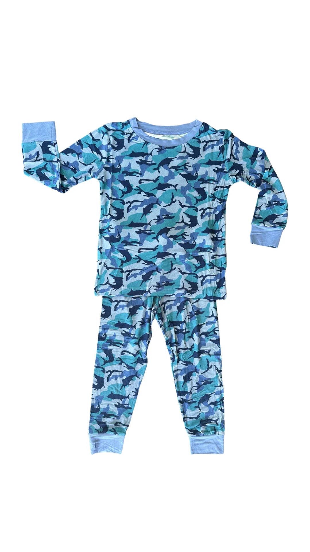 Marlin Masquerade Blue Two Piece Pajama Set