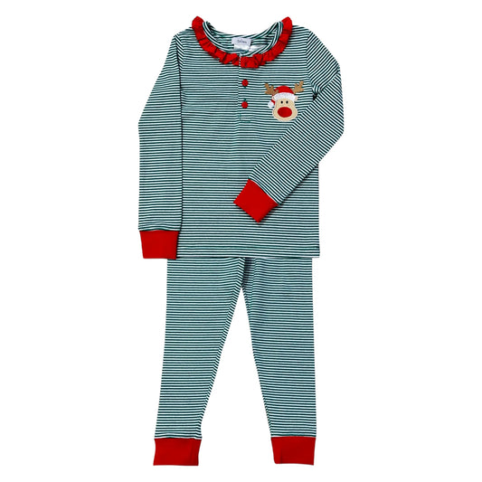 Girls Reindeer Pj Set