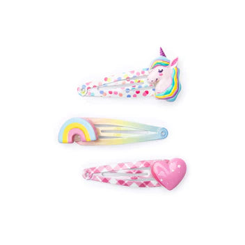 Unicorn Cutie Hair Clips - Pack of 3