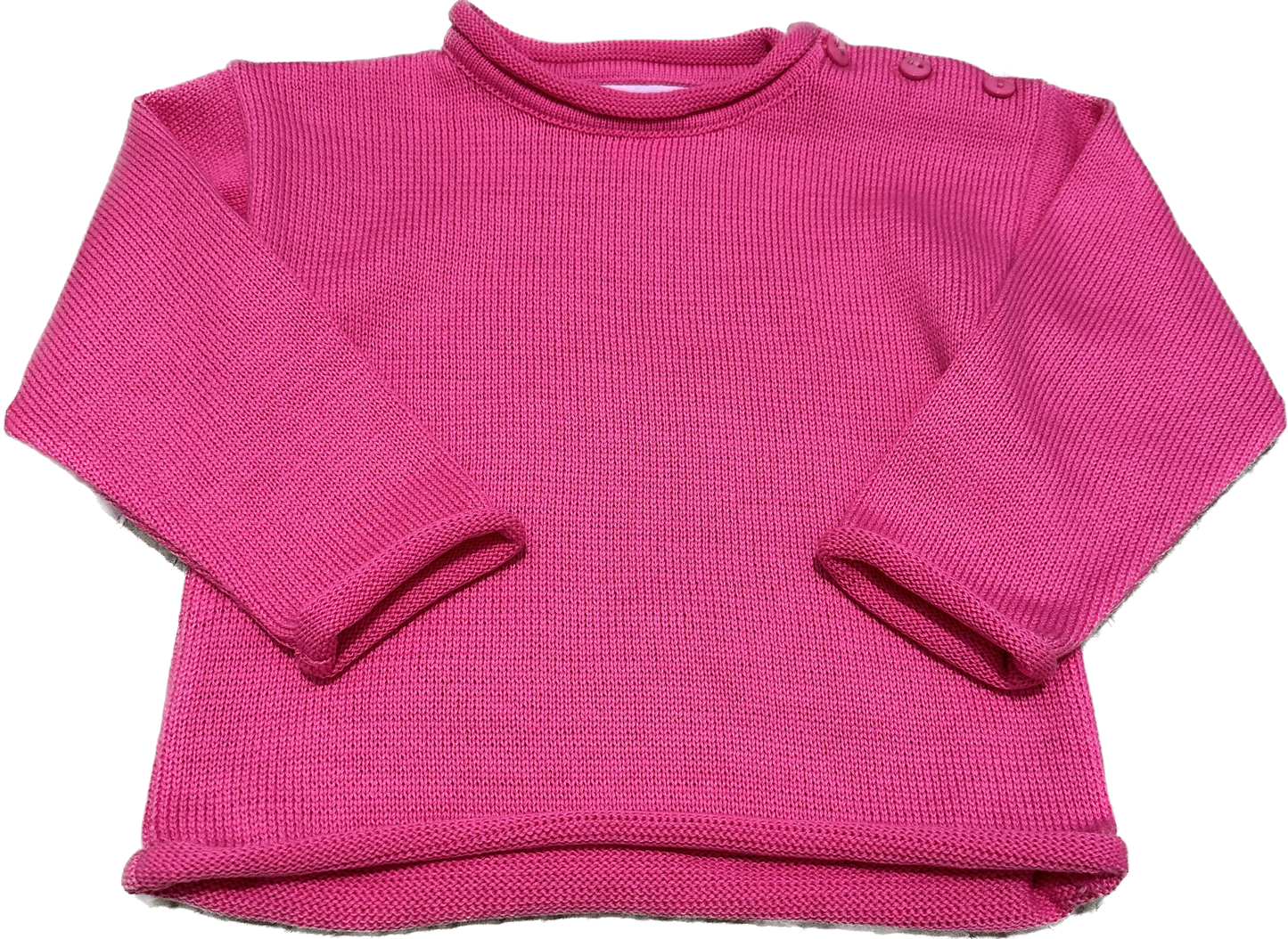 Hot Pink Roll Neck Sweater