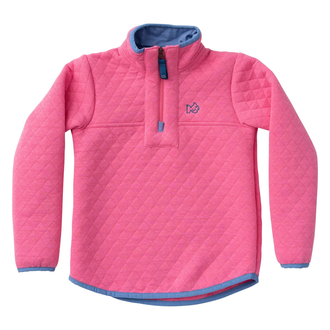 Prodoh Quilted Zip Pullover Pink Cosmos