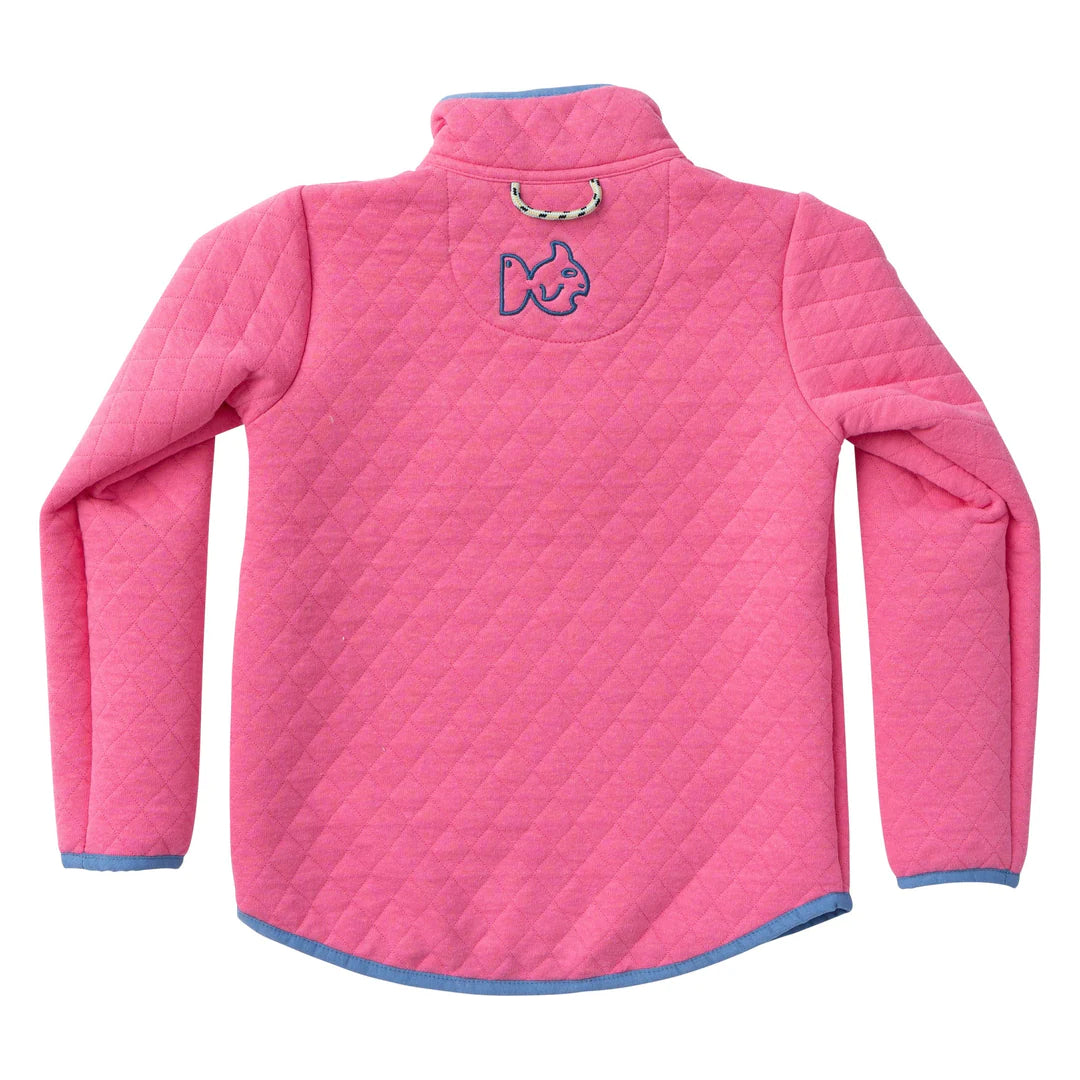 Prodoh Quilted Zip Pullover Pink Cosmos