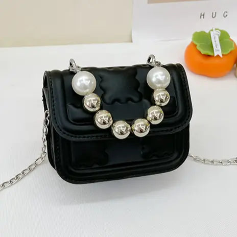 Mini Black Pearl Handbag