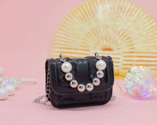 Mini Black Pearl Handbag