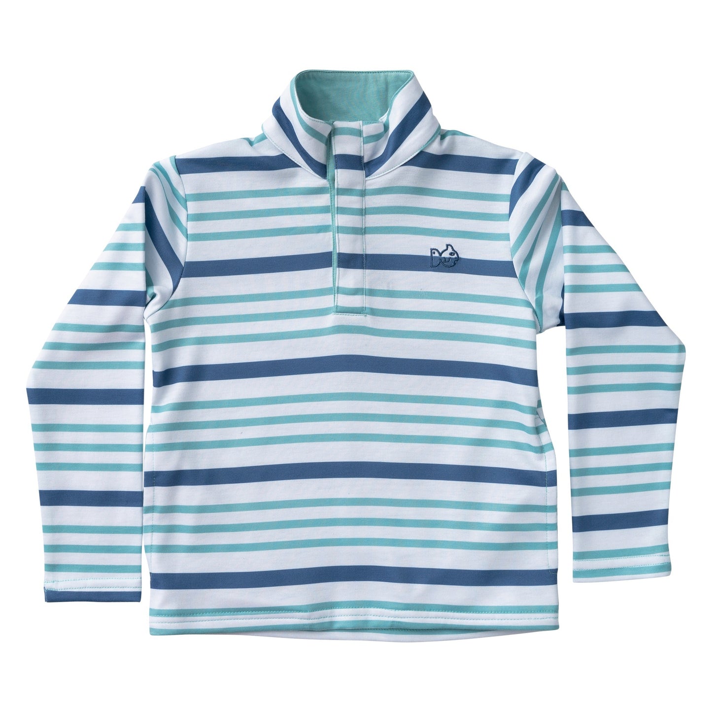 Sporty Snap Performance Pullover - Moonlight Nile Stripe