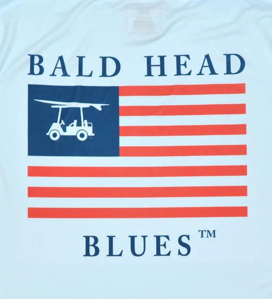 Bald Blues Performance Long Sleeve Tee With USA Flag