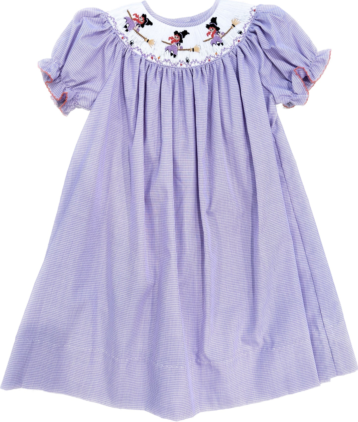 Purple Witch Smocked Bishop Dress