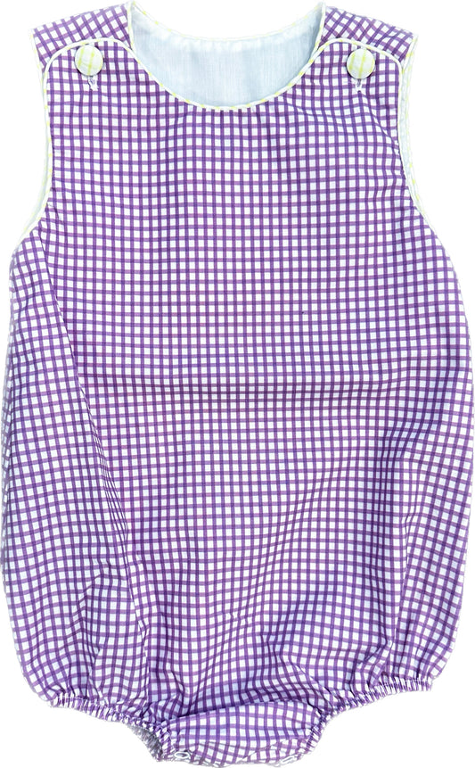 Purple & Yellow Gingham Bubble