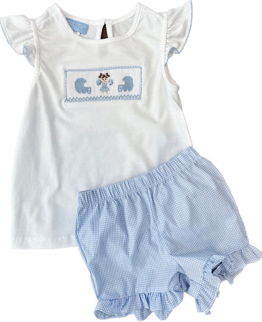 North Carolina Football Cheerleader Smocked Set