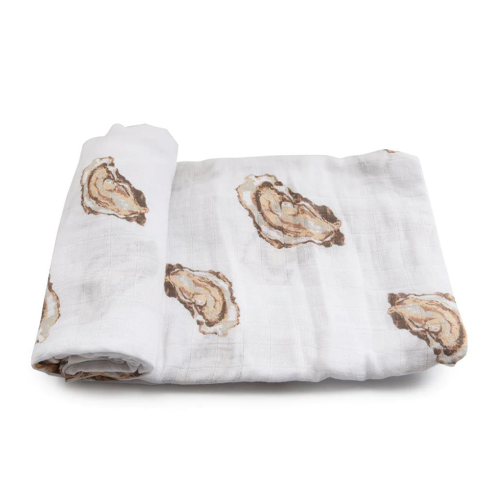 Aw Shucks Oyster Baby Muslin Swaddle Blanket