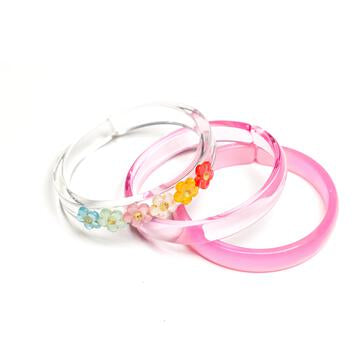 Lilies & Roses Pearl Colored Flowers + Pink Bangle