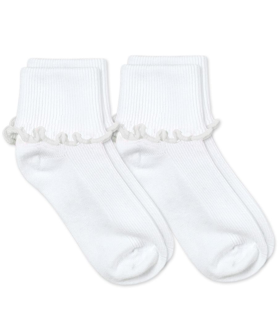 Jefferies Socks Ripple Edge Smooth Toe Turn Cuff Socks - 2 Pair Pack