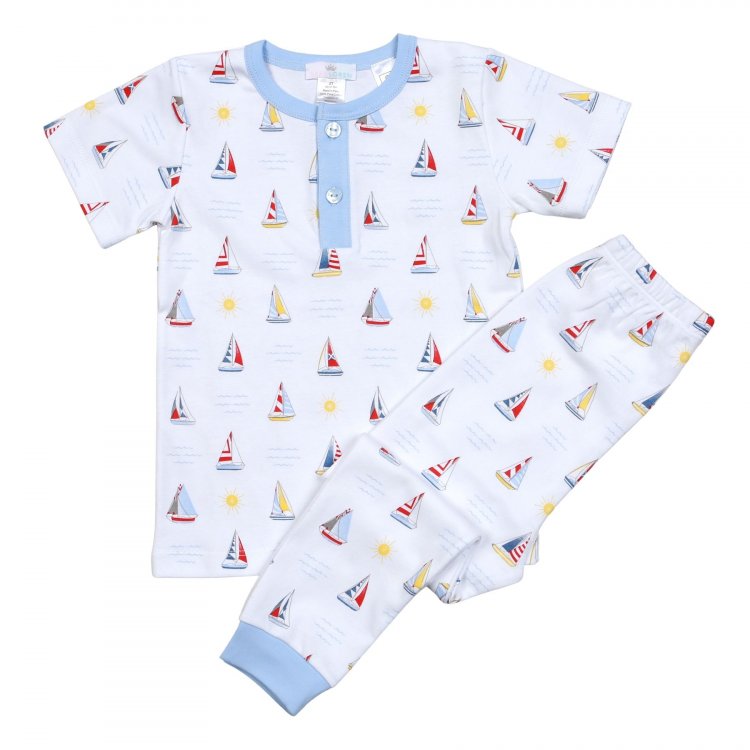 Sail Away Two Piece Pima Pajama Set